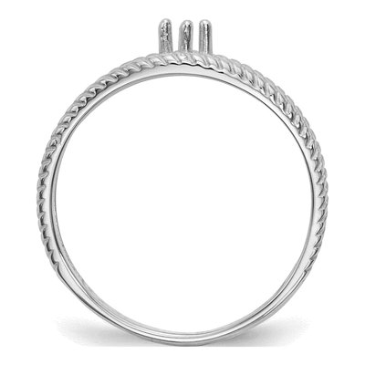 14K White Gold Family Ring Mounting – view 8