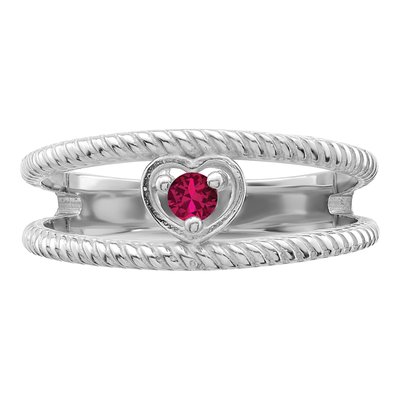 14K White Gold Family Ring – view 5