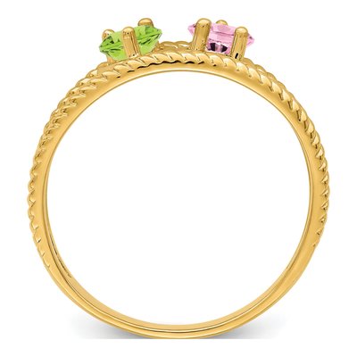 14K Yellow Gold Customizable Family Ring Mounting – view 3