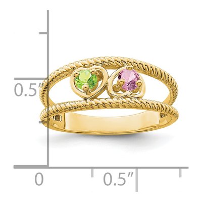14K Yellow Gold Customizable Family Ring Mounting – view 4