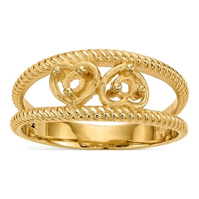 14K Yellow Gold Customizable Family Ring Mounting – view 7