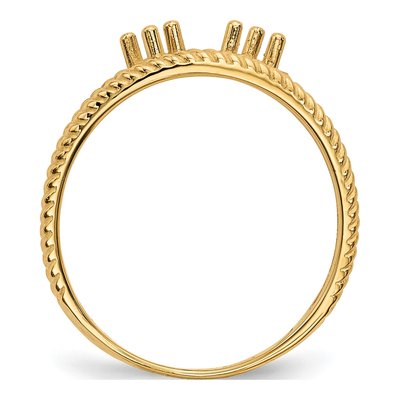 14K Yellow Gold Customizable Family Ring Mounting – view 8