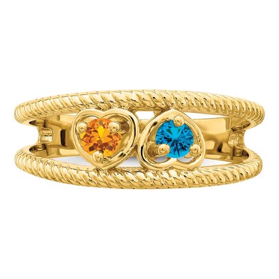 14K Yellow Gold Custom Family Ring – view 5