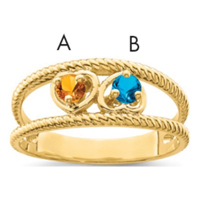 14K Yellow Gold Custom Family Ring