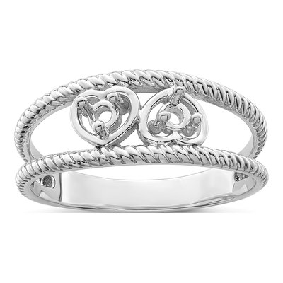 Sterling Silver or 14K White Gold Family Ring – view 7