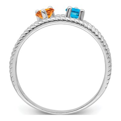14K White Gold Family Ring Mounting – view 3