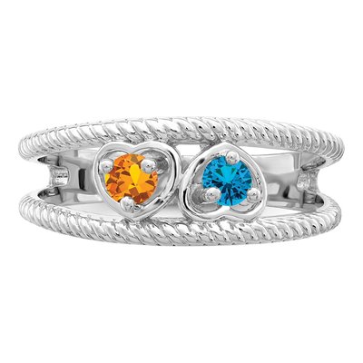 14K White Gold Family Ring Mounting – view 5