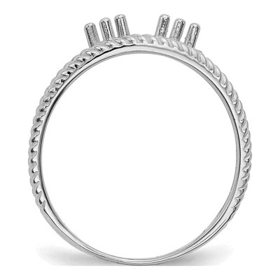14K White Gold Family Ring Mounting – view 8