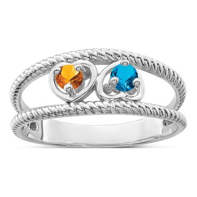14K White Gold Family Ring Mounting