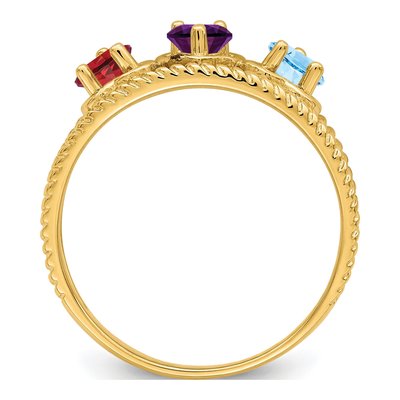 14K Yellow Gold Custom Family Ring – view 3