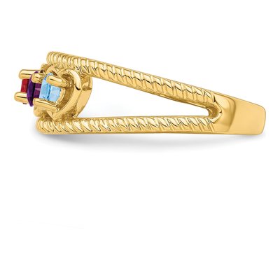 14K Yellow Gold Custom Family Ring – view 4