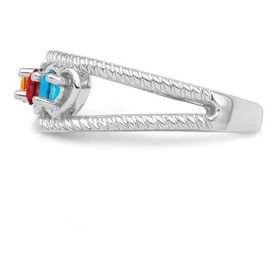 14K White Gold Family Ring Mounting – view 4