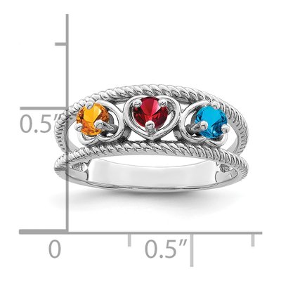 14K White Gold Family Ring Mounting – view 6