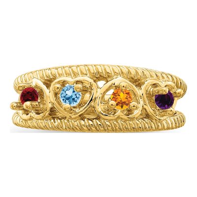 14K Yellow Gold Family Ring Mounting – view 5