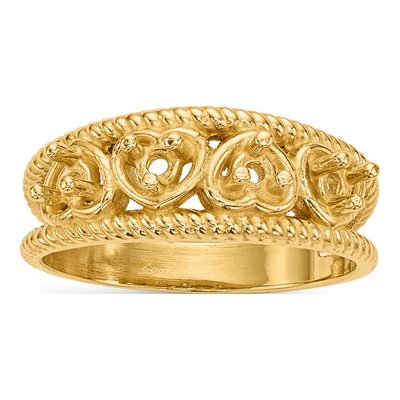 14K Yellow Gold Family Ring Mounting – view 7