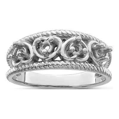 Sterling Silver or 14K White Gold Personalized Family Ring – view 7