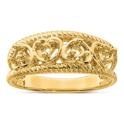 14K Yellow Gold Custom Family Ring – view 7