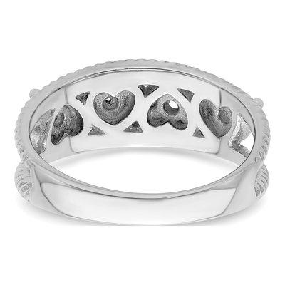 14K White Gold Family Ring Mounting – view 7