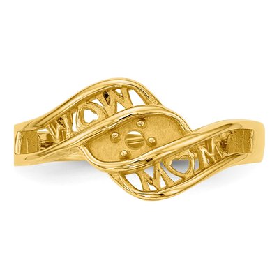 14K Yellow Gold Family Ring Mounting – view 4