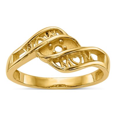 14K Yellow Gold Family Ring Mounting