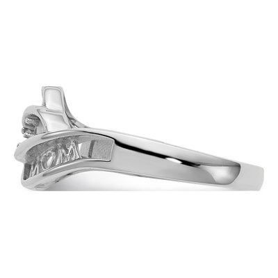 14K White Gold Family Ring Mounting – view 3