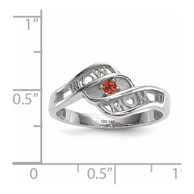 14K White Gold Personalized Family Ring – view 3