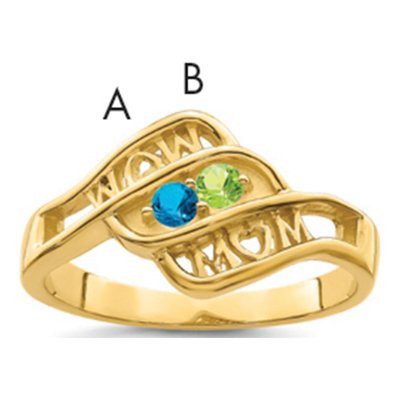 14K Yellow Gold Family Ring Mounting – view 2