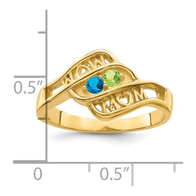 14K Yellow Gold Family Ring Mounting – view 6
