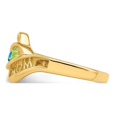 14K Yellow Gold Custom Birthstone Family Ring – view 4
