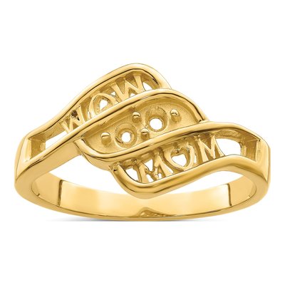 14K Yellow Gold Custom Birthstone Family Ring – view 7