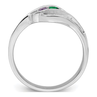 14K White Gold Family Ring Mounting – view 3