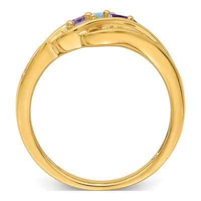 14K Yellow Gold Family Ring Mounting – view 3