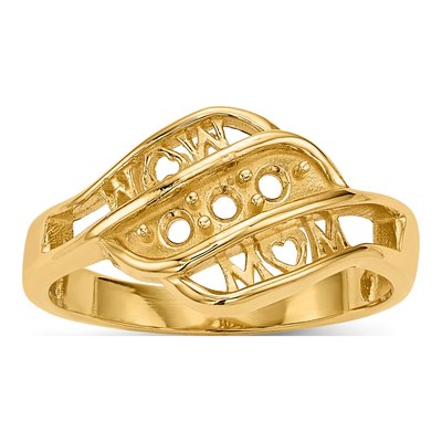 14K Yellow Gold Family Ring Mounting – view 7