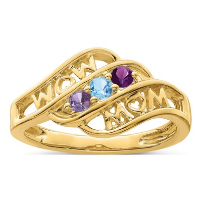 14K Yellow Gold Custom Family Ring – view 2