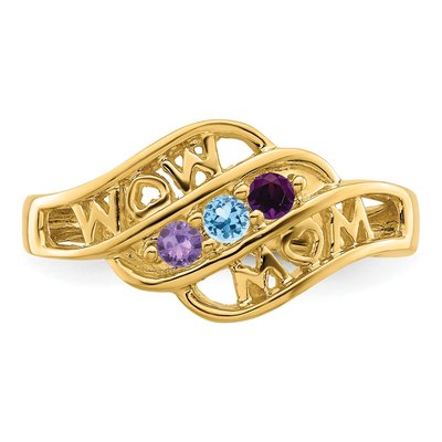14K Yellow Gold Custom Family Ring – view 5