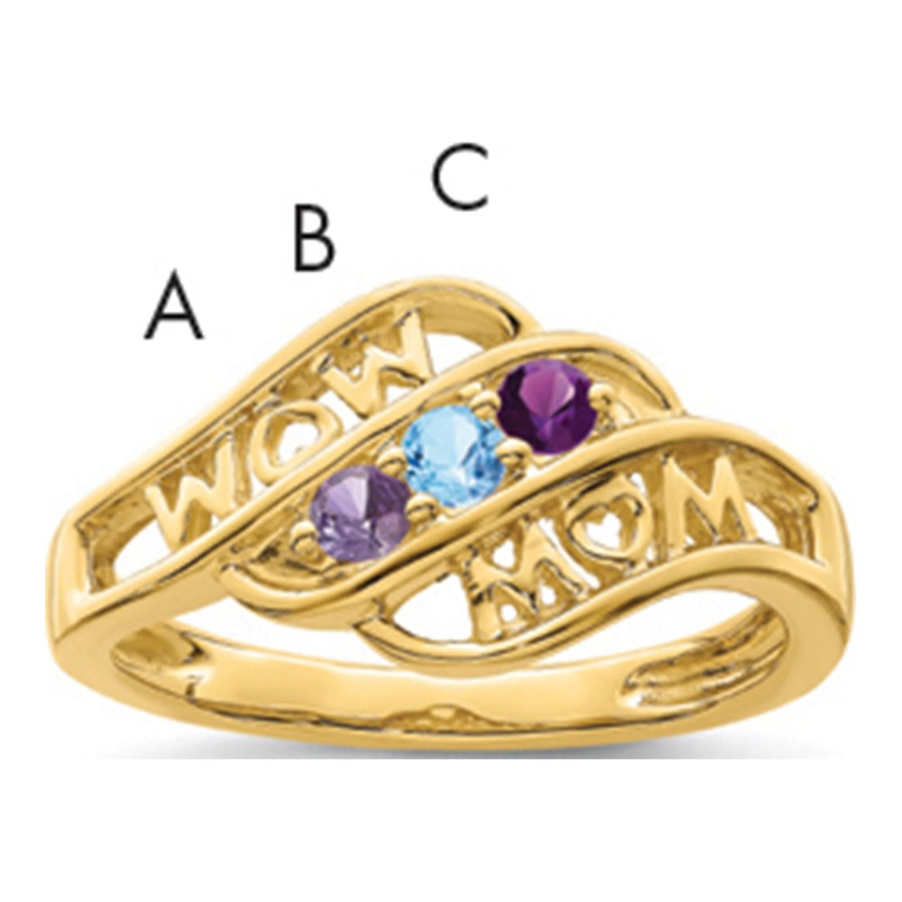 14K Yellow Gold Custom Family Ring