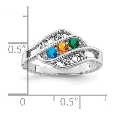 14K White Gold Family Ring Mounting – view 6
