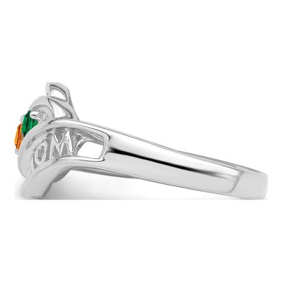 14K White Gold Custom Family Ring – view 4