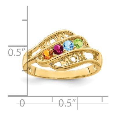 14K Yellow Gold Family Ring Mounting – view 6