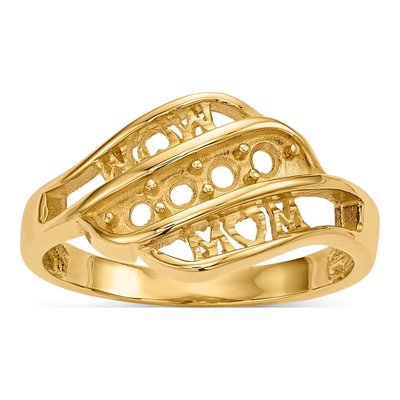 14K Yellow Gold Family Ring Mounting – view 7
