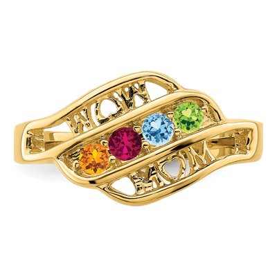 14K Yellow Gold Family Ring – view 5
