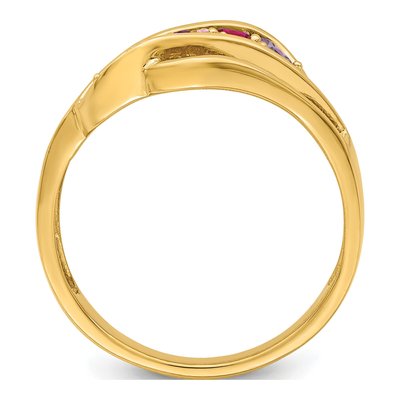 14K Yellow Gold Family Ring Mounting – view 3