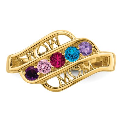 14K Yellow Gold Family Ring Mounting – view 6
