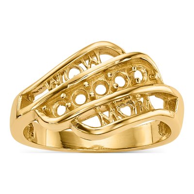 14K Yellow Gold Family Ring Mounting – view 7