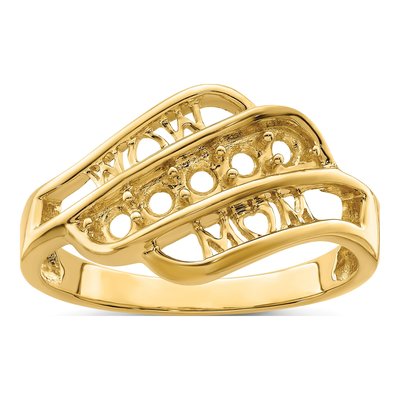 14K Yellow Gold Custom Family Ring – view 7