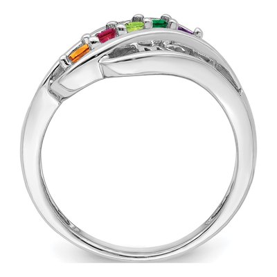 14K White Gold Family Ring Mounting – view 3