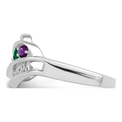 14K White Gold Family Ring Mounting – view 4
