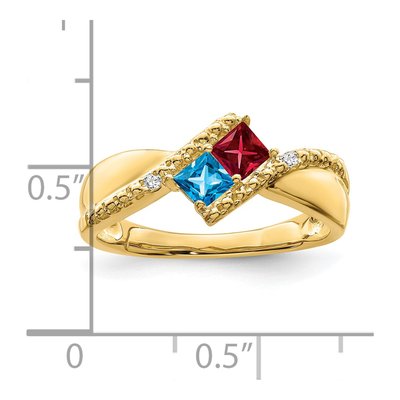14K Yellow Gold Diamond Family Ring – view 6