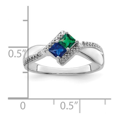 14K White Gold Diamond Family Ring – view 6