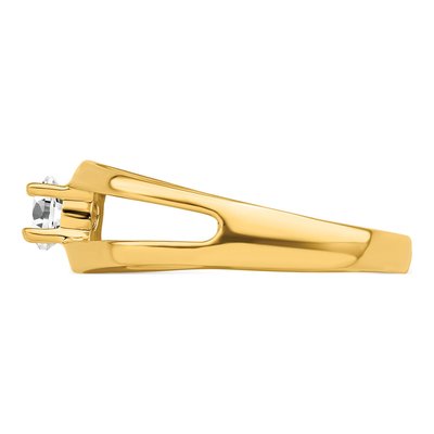 14K Yellow Gold 1-Stone Mother's Ring Mounting – view 4
